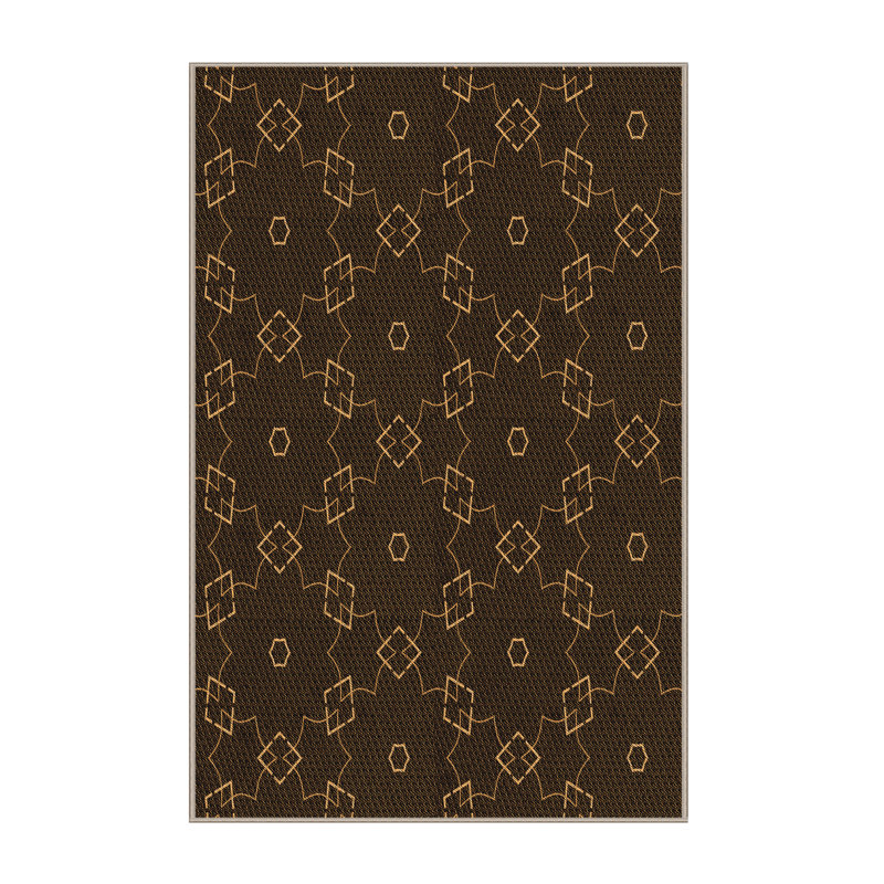 Tapis tissé à la machine en orange, Rectangle 2 pi x 3 pi