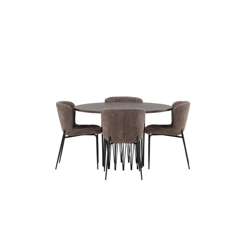 Huron 4 -Person Dining Set, Beige, Beige