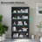 Grey Bookshelf For Bedroom 5 Shelf Office Bookcase 60 Inches Tall Modern Wood Bookshelf For Living Room 5 Tier Wide Manga Bookshelves Library Bookcase-669485528