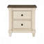 Table de chevet classique 1Pc avec 2X tiroirs et rangement brun foncé-595286096