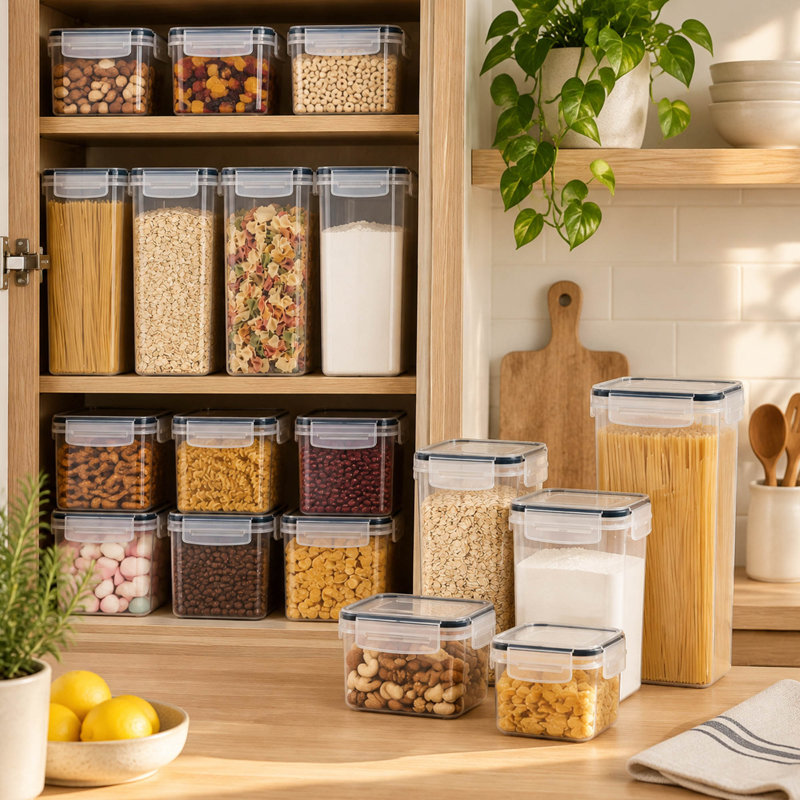 Ensemble de 32 contenants alimentaires hermétiques avec couvercles et étiquettes réutilisables