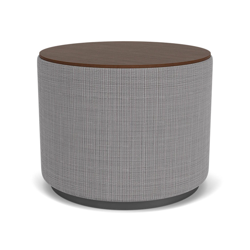 Table de réception avec plateau en stratifié Darsey, Noyer Riftwood, 16", Gris anthracite; gris chambray