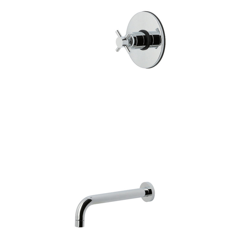 Robinet de baignoire à pression équilibrée à poignée simple Kingston Brass, Chrome poli