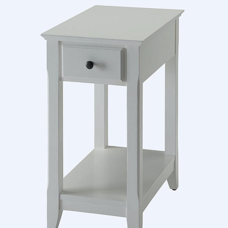 Table décorative blanche avec base, Blanc