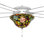 Tiffany Rosebush 3-Light Bowl Ceiling Fan Light Kit