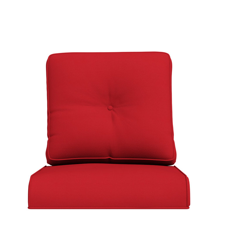 Outdoor Deep Seating Cushion With Olefin Fabric, Red