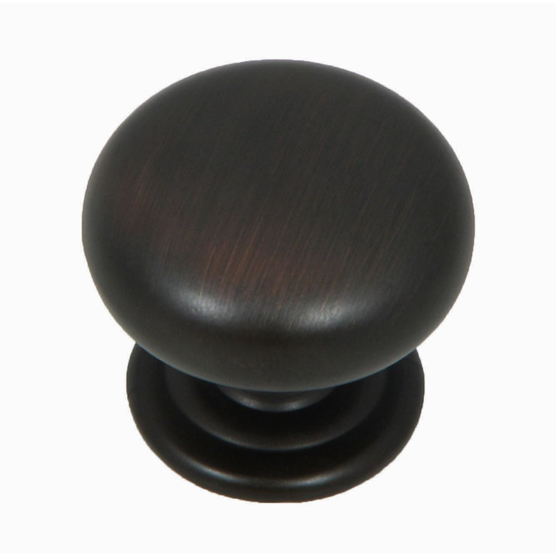 Oil Rubbed Bronze Round Cabinet Knob with Mounting Hardware