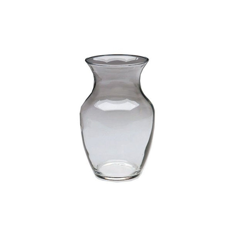 Vase de table en verre transparent 8 po Hassin