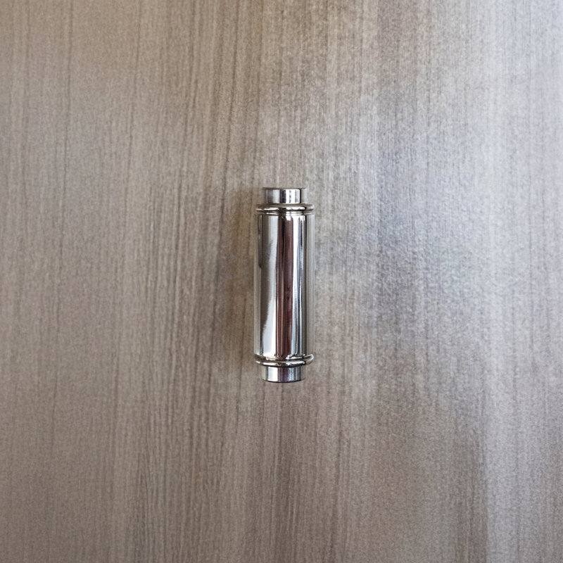 Poignée cylindrique 1 5/8 po, Nickel poli, H 1,81 po x l 0,59 po x P 1,44 po