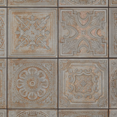 Fitz 8" x 8" Ceramic Patterned Wall Tile