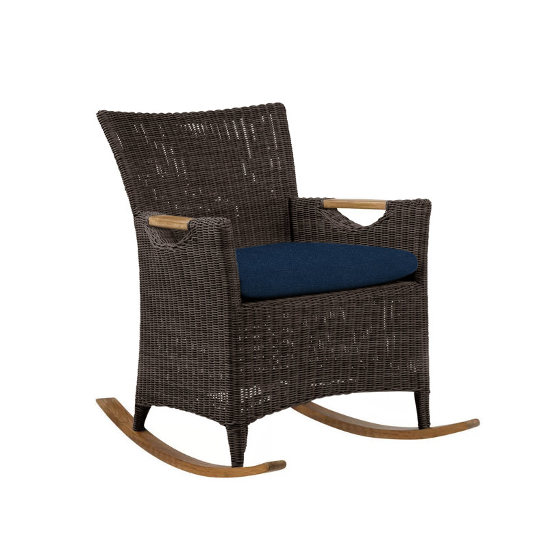 Culebra Outdoor Rocker Chair, Ash, Culebra Textured Charcoal