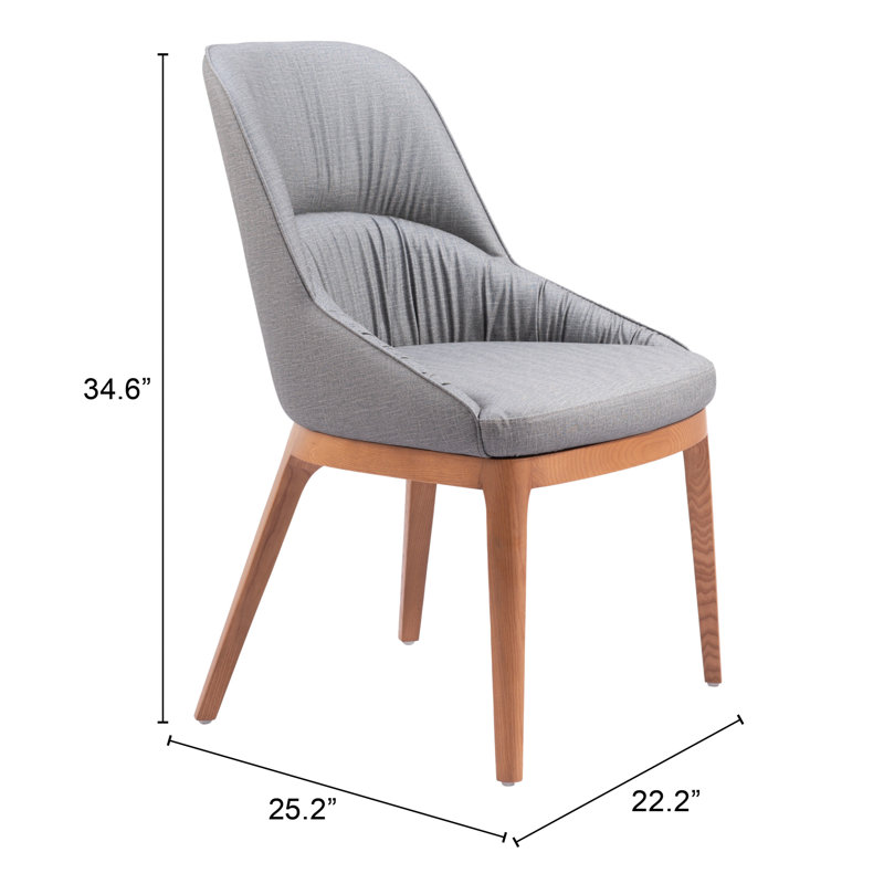 Ensemble de chaises Sayeeda (ensemble de 2), Gris ardoise