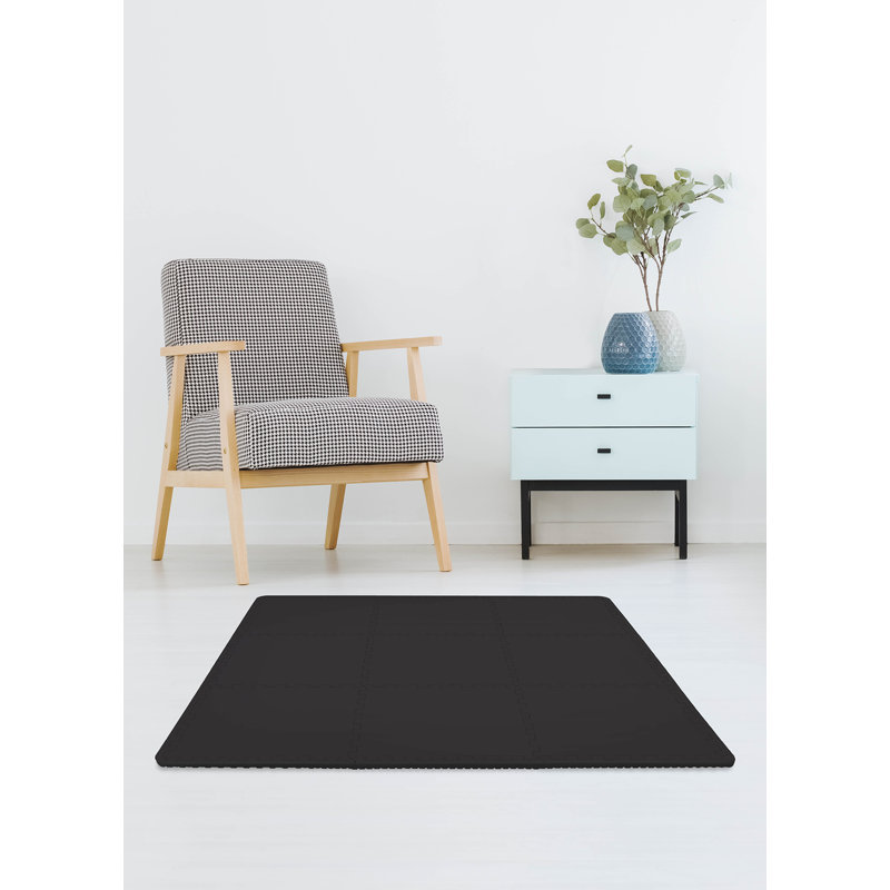 Carreaux de sol noirs emboîtables