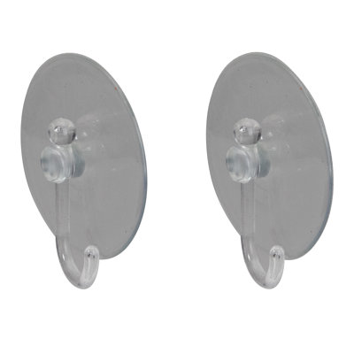 Clear Suction Cups with Hooks 3"