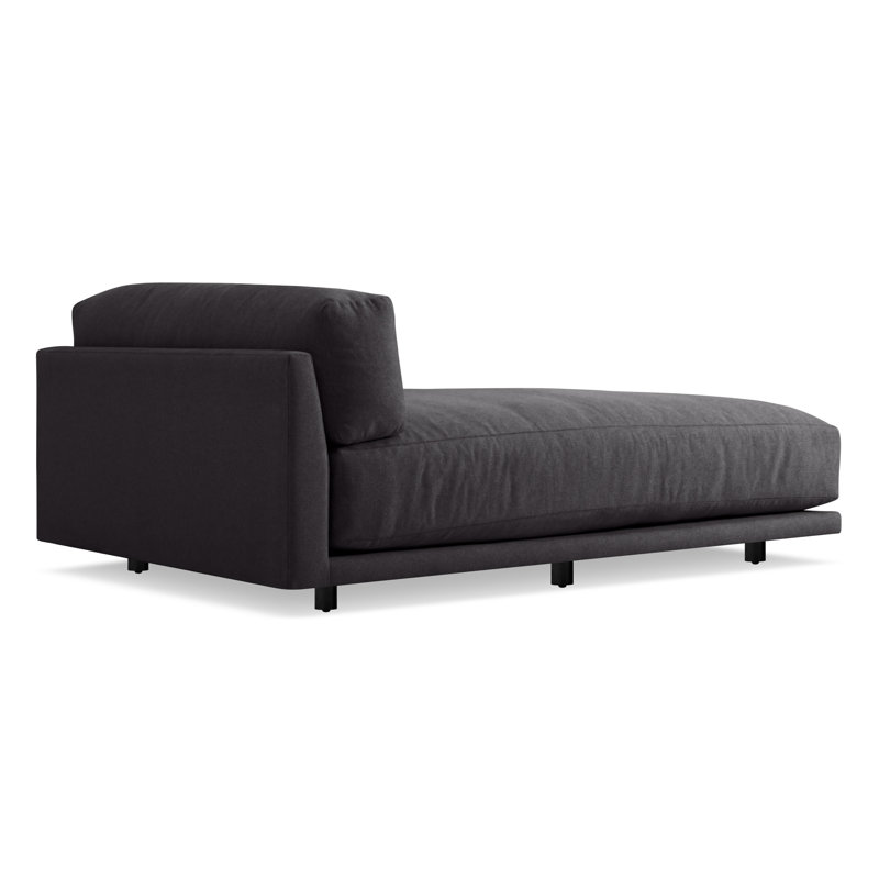 Sunday Chaise Lounge, Right Hand Facing, Kelso Charcoal 100% Polyester