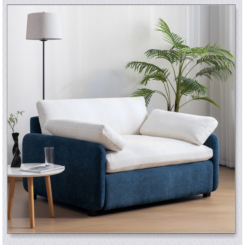 Fauteuil surdimensionné en chenille simple, fauteuil d'appoint large et profond, fauteuil rembourré moderne pour un confort ultime