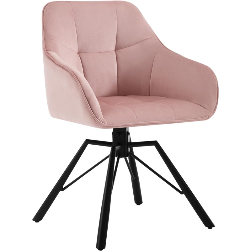 Alliene 48cm H Velvet Upholstered Armchair, 1, Pink