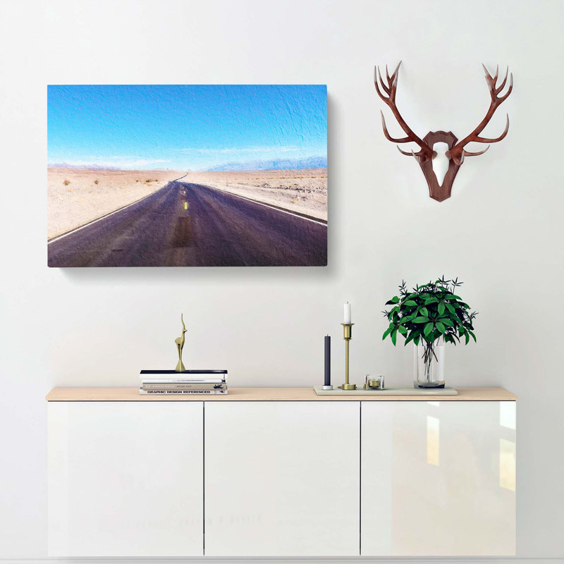 Road Through Death Valley In California - Wrapped Canvas Print, 40cm H x 60cm W x 3cm D