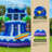 XJUMP 17 ft Surf Beach Commercial Grade Water Slide (with Blower and Pool)