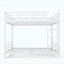 Grand lit superposé en métal pour les adolescents et les adultes, peu encombrant, convertible, blanc