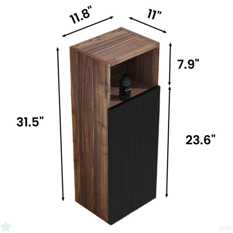 Bathroom Floating Side Cabinet, Wall-Mounted Storage Cabinet For Small Space, KD