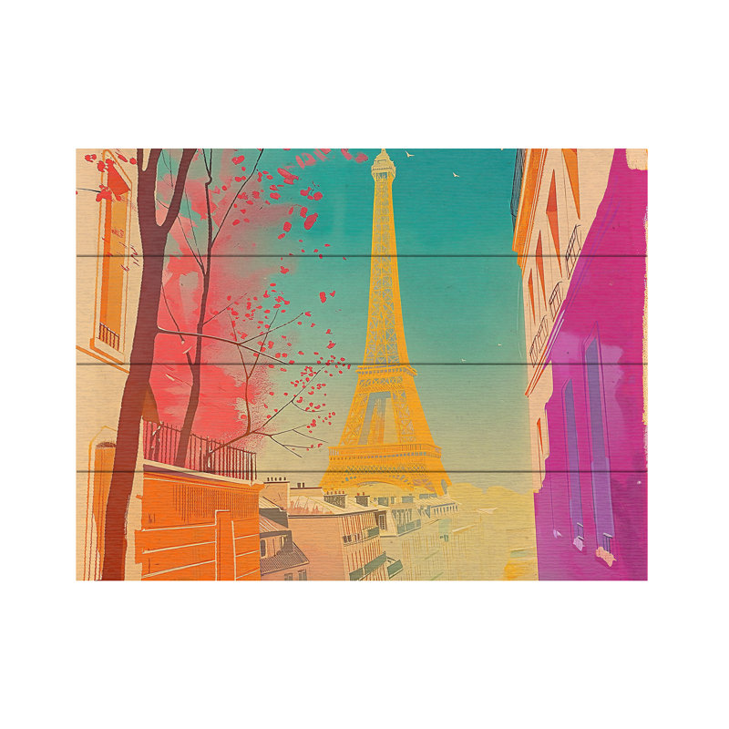 Sasha Paris Colours II Wood Slat Art, H 12 po x l 16 po