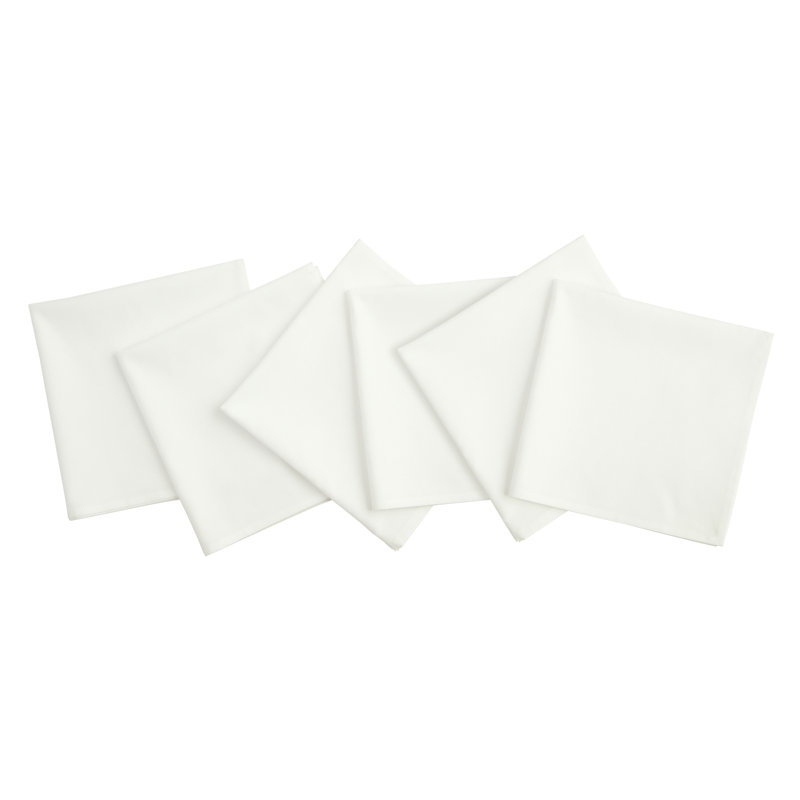 Dru - Cotton Linen Dinner Napkins, White