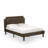 Queen Size Bed FrameIncludes Black Textured Upholstered Headboard, Footboard and Wood Rails, Slats - Wooden 9 Legs with Full Support Queen Size Bed - Black Finish-872773905