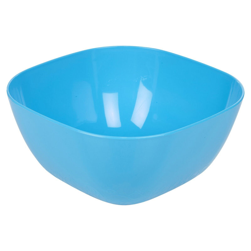 Large Durable Plastic Salad Serving Bowl Microwave Dishwasher Food Safe, Blue