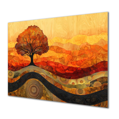 Bouleau d'automne avec racines de sérénité II