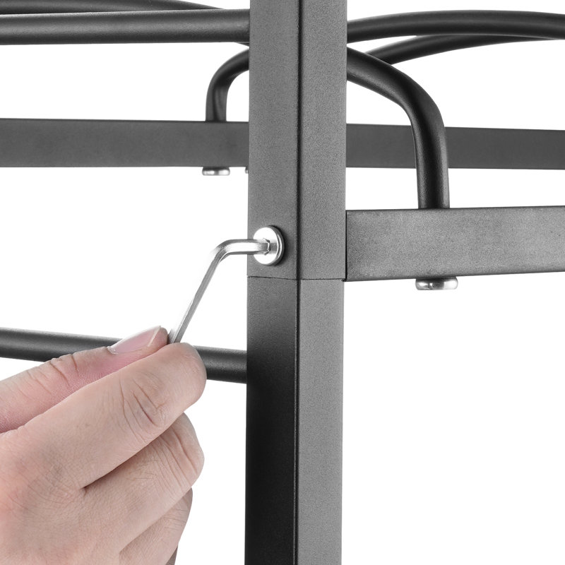 Porte-bouteilles double 8 4 bouteilles en noir, permet de ranger 3 et 5 bouteilles dans un espace compact organisé, en fonte à haute résistance avec revêtement de rouille, installation de tracas, rainures de tablette pour les supports de support de cruche de stabilité