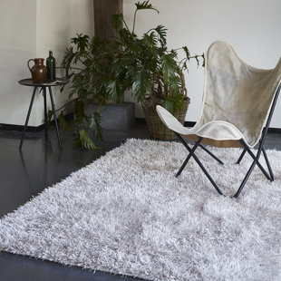 Cool Glamour Hand Tufted White Rug