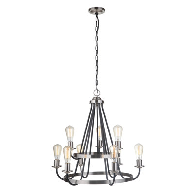 Lustre à niveaux 9 lumières statement Pertev