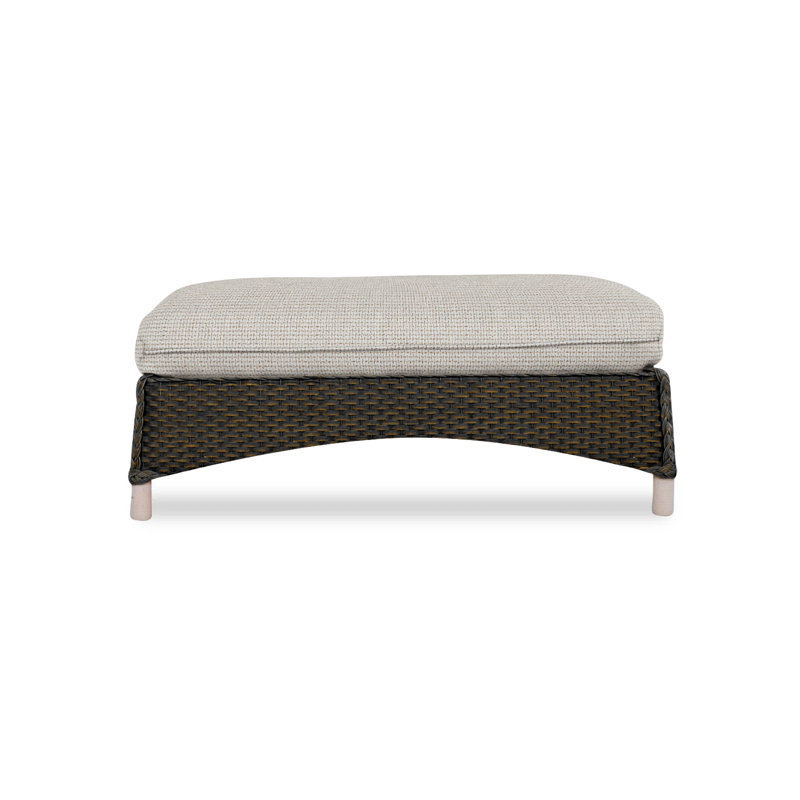 Mandalay Outdoor Ottoman, Decorline Navy, Mink