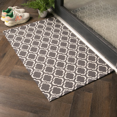 Bayton Non-Slip Geometric Indoor Doormat