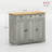 Sideboard With Solid Wood Countertop, Modern Kitchen Storage Cabinet, Coffee Bar Cabinet With 3 Drawers, Doors And Adjustable Shelf, Distressed Light Gray-1181888685