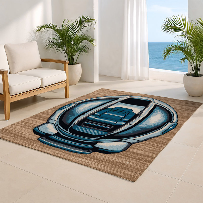 Tapis intérieur et extérieur gris Transport, Rectangulaire 8 pi x 10 pi