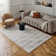 Carmel Modern Abstract Cream/Orange Area Rug