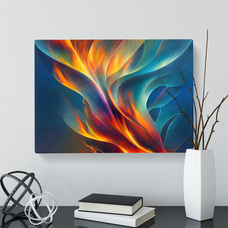 Revered Modern Abstract Art - Wrapped Canvas, 35cm H x 50cm W x 3cm D