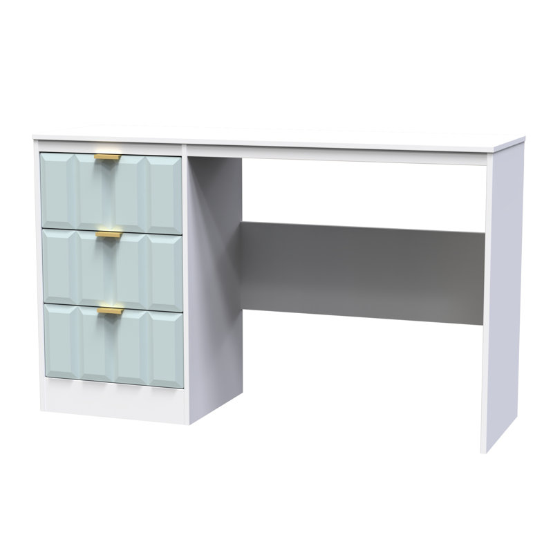 Besian 3 Drawer Desk  (Ready Assembled), Duck/White