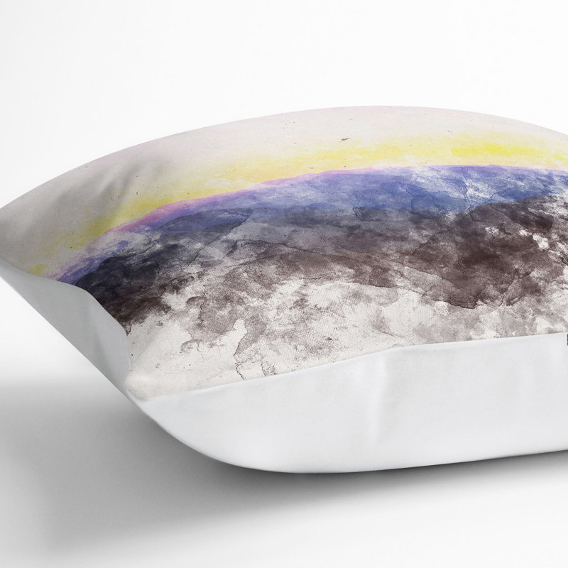 Sunrise over the World Cushion with Filling, 55cm H x 55cm W x 20cm D, White