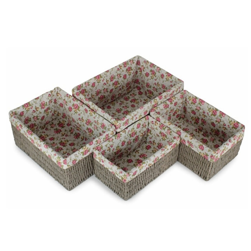 Fleur De Lis Living Seagrass Decorative Basket