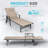 Outdoor Patio Adjustale Chaise Lounge Chair With Wheels And Armrests-783851873