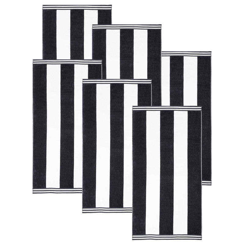 Ensemble de serviettes de plage 100% coton 6 pièces Arnesha