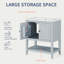 Meuble-lavabo élégant avec lavabo en céramique et beaucoup de rangement-108525920