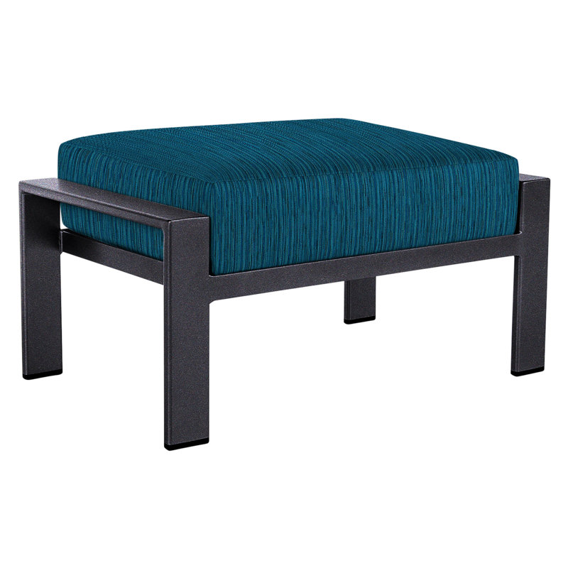 Studio Outdoor Ottoman, Alcazar Redwood, Graphite