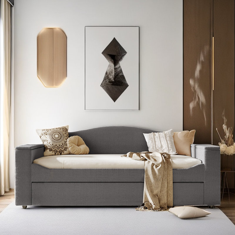 Incee Upholstered Daybed, Gray