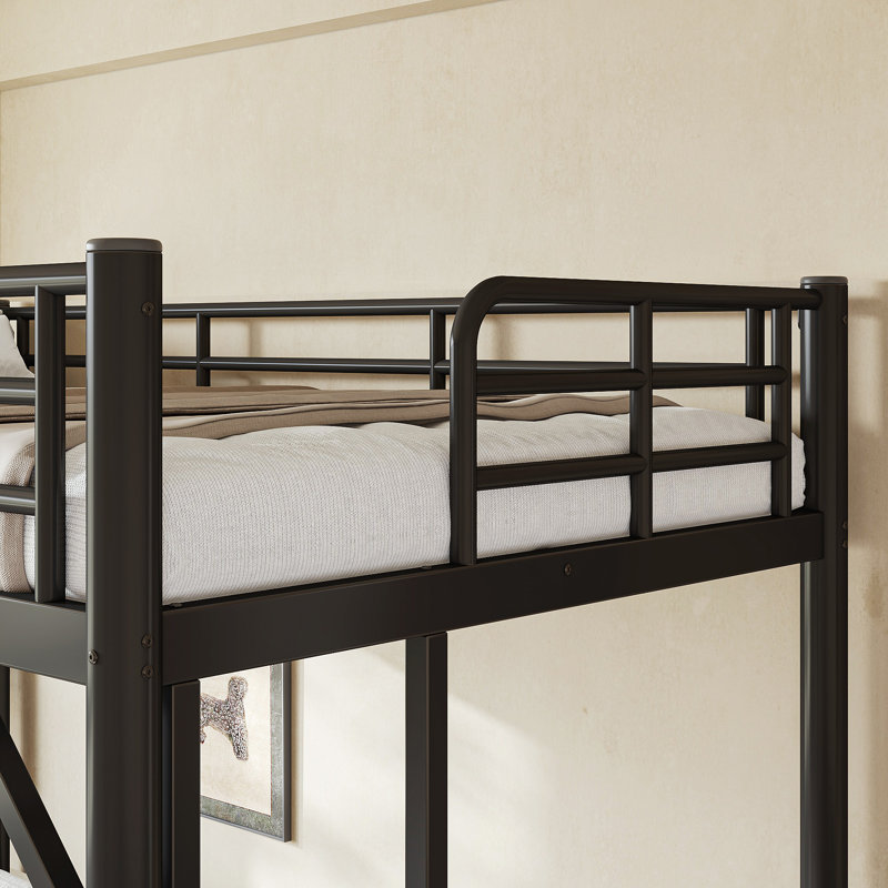 Lit peu encombrant avec rangement, lit mezzanine simple en métal TG, chambre à coucher moderne