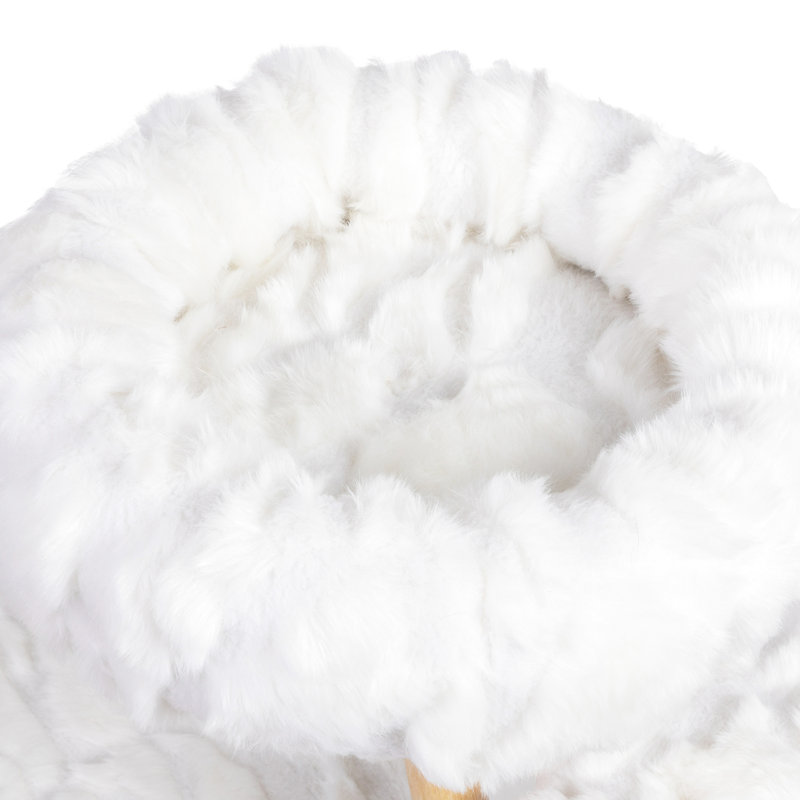 Chat moderne avec une capacité de poids de 22 lb, une branche naturelle blanche d'intérieur et luxueux,