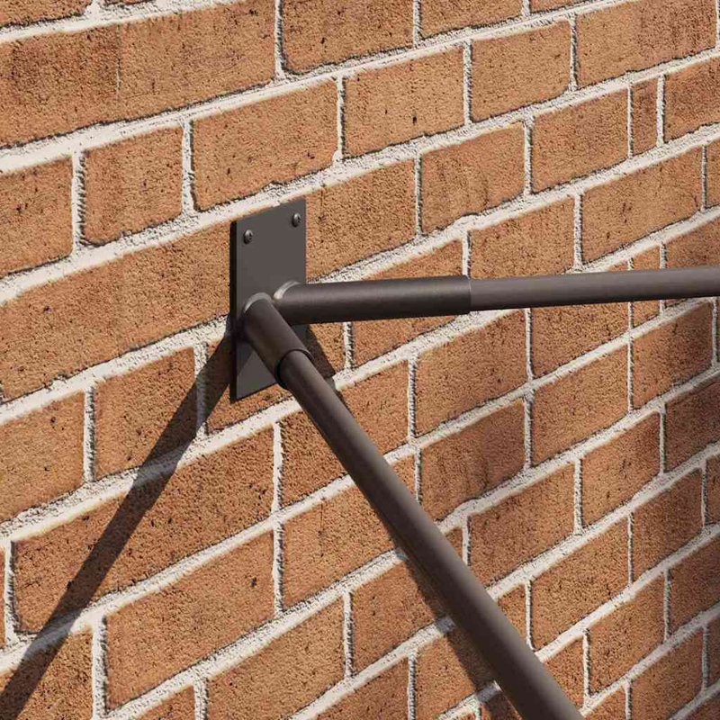 Flag Pole Holder Steel, 11.5cm W  x 7.5cm D, Black